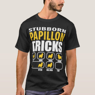 T-shirt Papillon Dog Tricks têtu Parfait Pour Papillon
