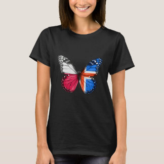 T-shirt Papillon drapeau islandais polonais