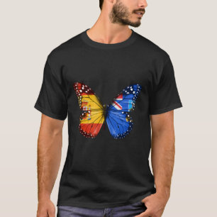 T-shirt Papillon du drapeau des îles Malouines espagnoles