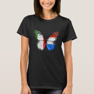 T-shirt Papillon du drapeau néerlandais italien