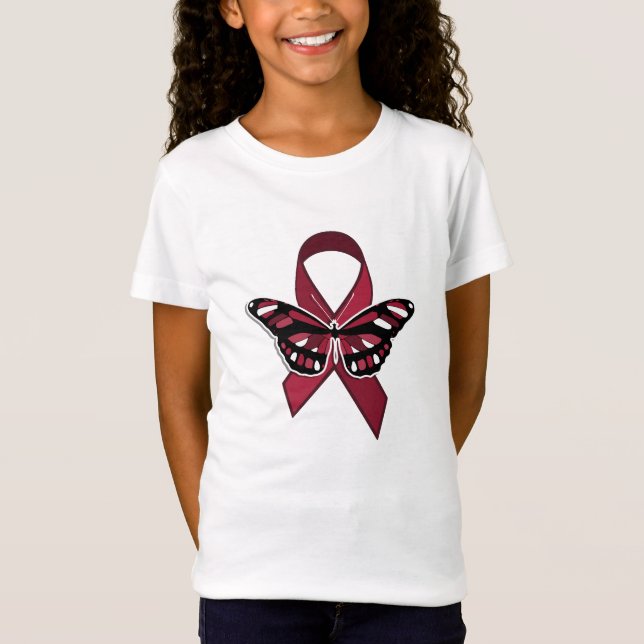 T-Shirt Papillon du mois de sensibilisation à la faucille (Devant)