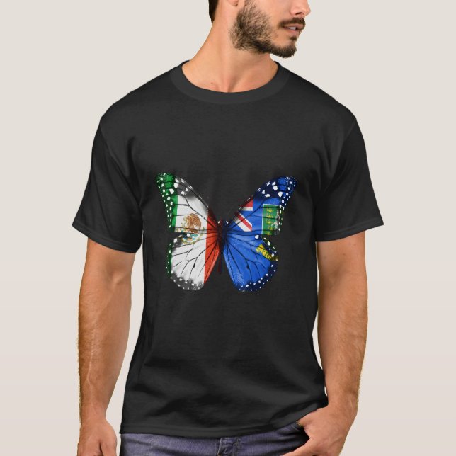 T-shirt Papillon du pavillon des îles Vierges britanniques (Devant)