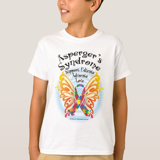 T-shirt Papillon du syndrome d'Asperger 3 (Devant)
