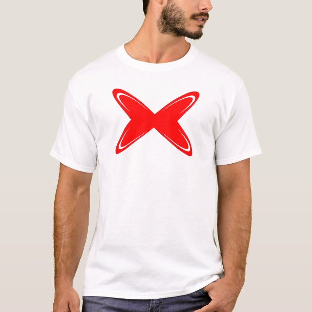 T-shirt Papillon Élégant Lettre X Monogramme (Devant)