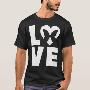 T-shirt Papillon en amour du coeur