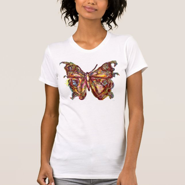 T-SHIRT PAPILLON EN PAILLETTES D'OR (Devant)
