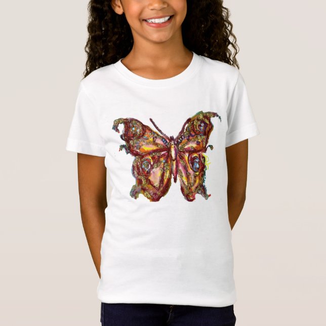 T-Shirt PAPILLON EN PAILLETTES D'OR (Devant)