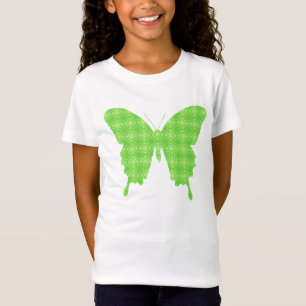 T-Shirt Papillon en papier peint - vert citron