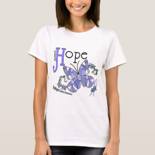 T-shirt Papillon en verre tendu Cancer de l'oesophage