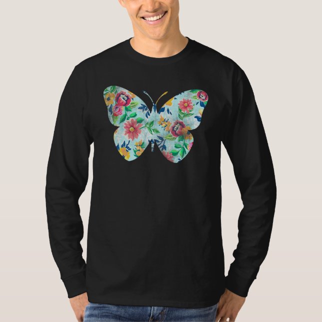 T-shirt Papillon fille qui aime papillons Beurre de fleurs (Devant)