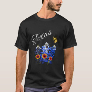 T-shirt Papillon Fleur sauvage du Texas Home State Bluebon