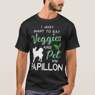 T-shirt Papillon Funny Vegan Amoureux des chiens propriéta