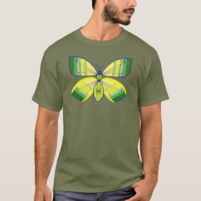 T-shirt papillon géométrique inspiré de strass (Devant)