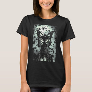 T-shirt Papillon Gothique Aesthétique Poignée
