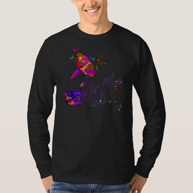 T-shirt Papillon Gramophone coloré Clas (Devant)