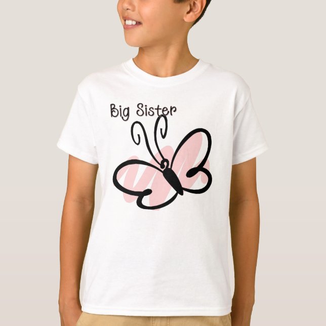 T-shirt Papillon - grande soeur (Devant)