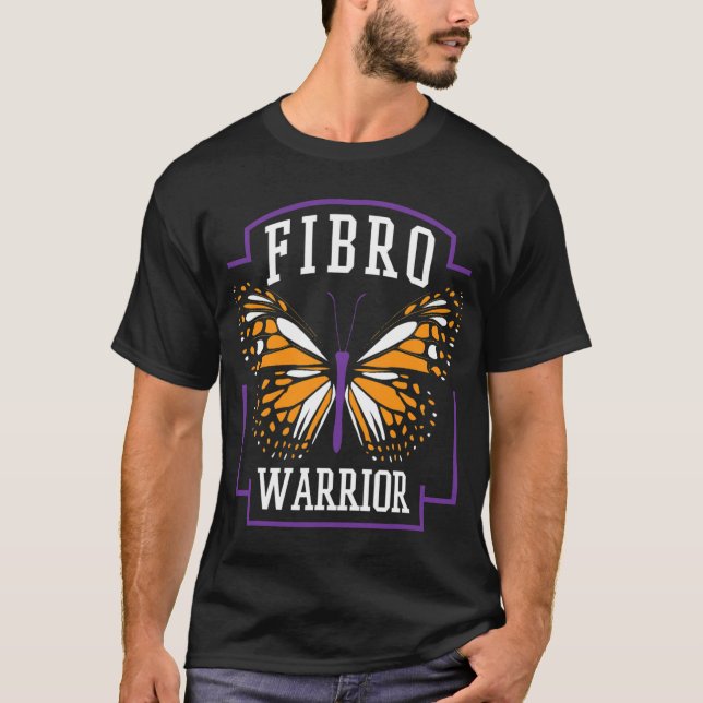 T-shirt Papillon graphique Fibro Warrior de sensibilisatio (Devant)