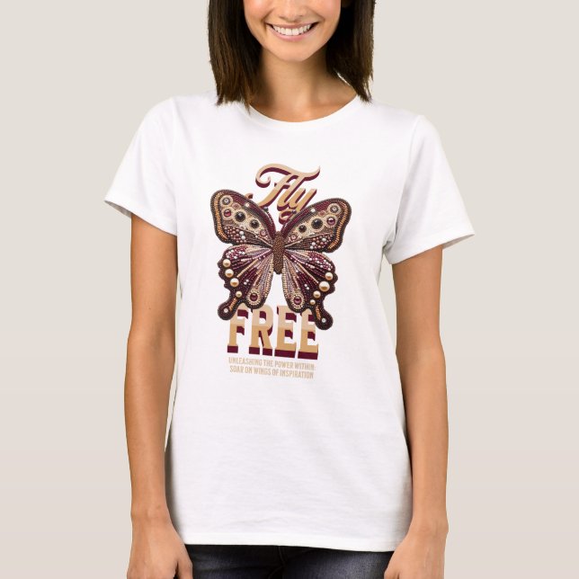 T-shirt Papillon gratuit de vol (Devant)