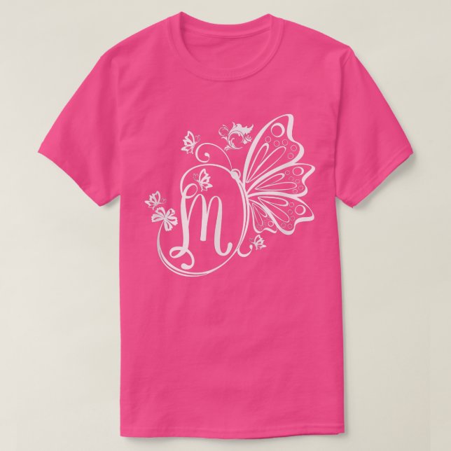 T-shirt Papillon Grunge Fairycore Lettre esthétique M Mono (Design devant)