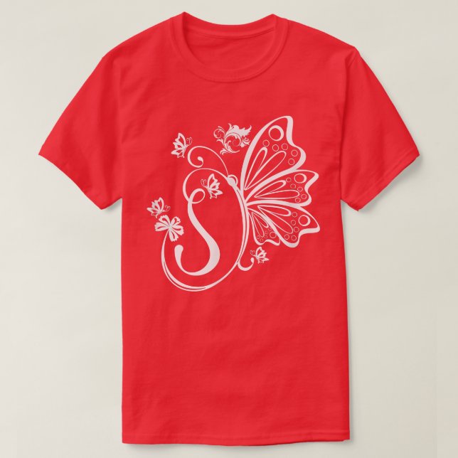T-shirt Papillon Grunge Fairycore Lettre esthétique S Mono (Design devant)