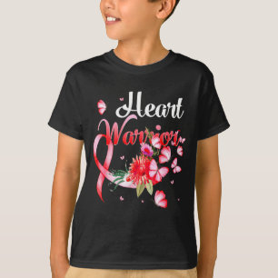 T-shirt Papillon Guerrier du Cœur Maladie Cardiaque Sensib