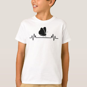 T-shirt Papillon Heartbeat Funny Insect Butterflies Cadeau