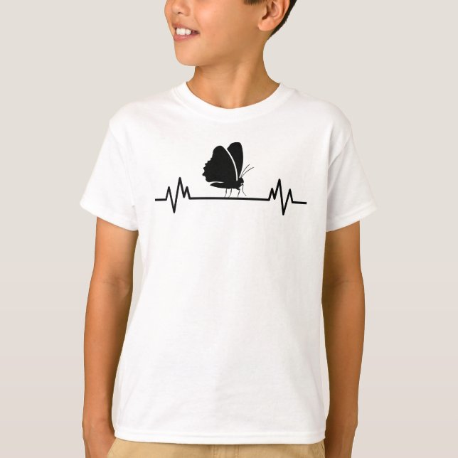 T-shirt Papillon Heartbeat Funny Insect Butterflies Cadeau (Devant)