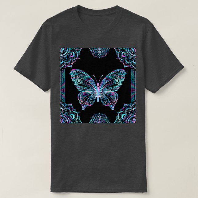 T-shirt Papillon Holographique couleur art SKY (Design devant)