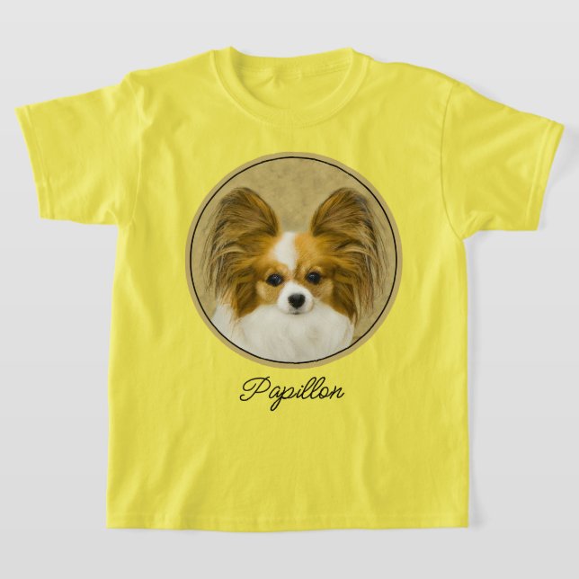 T-shirt Papillon (Hound Tri) Peinture - Art Chien original (Poser)