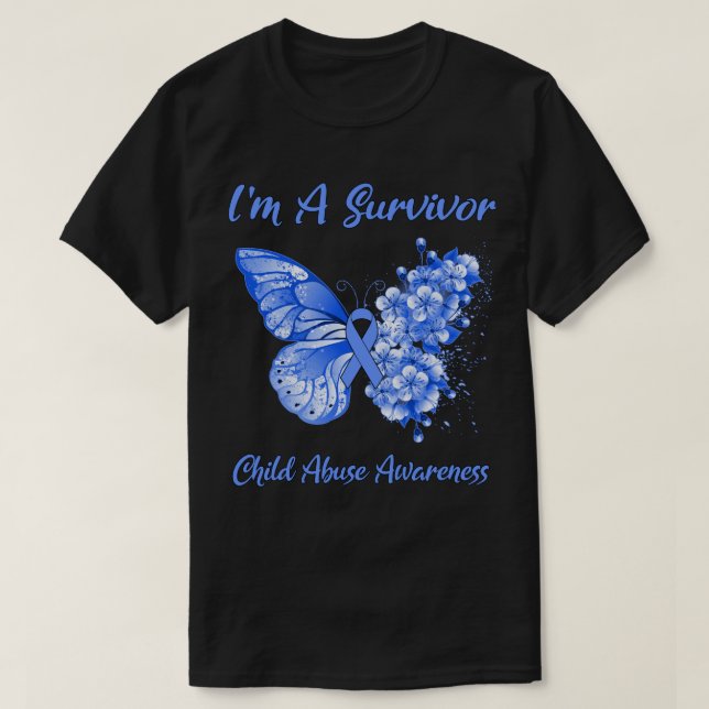 T-shirt Papillon I'm A Survivor Alopecia Awareness (Design devant)