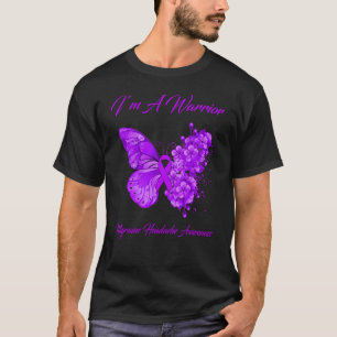 T-shirt Papillon Iu2019m Un Guerrier Migraine Tête Awar