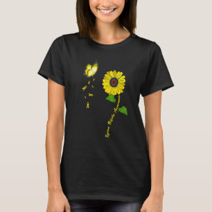 T-shirt Papillon jaune de sensibilisation à Spina Bifida T