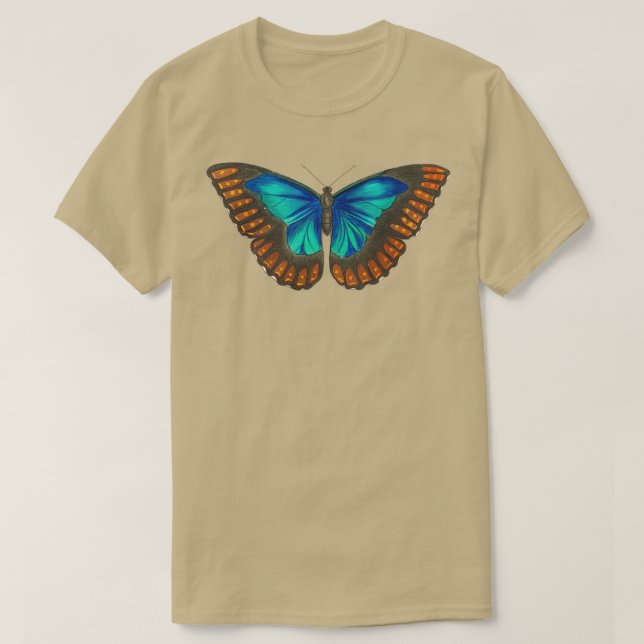 T-shirt Papillon jaune pourpre (Design devant)