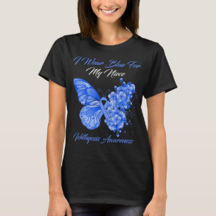 T-shirt Papillon Je Porte Bleu Pour Ma Nièce Ichthyose