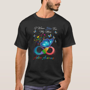 T-shirt Papillon Je Porte Bleu Pour Ma Sensibilisation sur