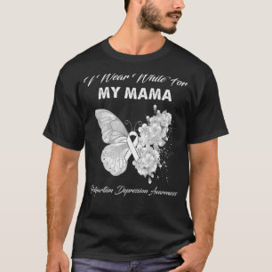 T-shirt Papillon Je Porte Du Blanc Pour Ma Mama Postpartum