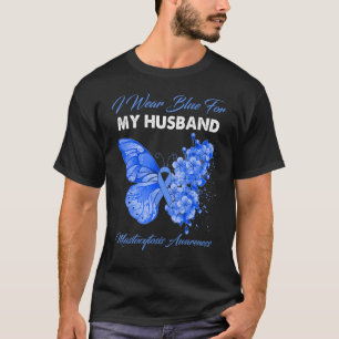 T-shirt Papillon Je Porte Du Bleu Pour Ma Mastocytose De M