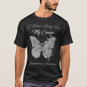 T-shirt Papillon Je Porte Du Gris Pour Ma Schizophrénie Co