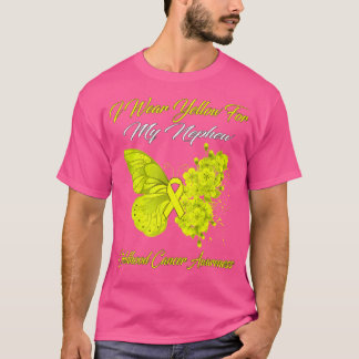 T-shirt Papillon Je Porte Du Jaune Pour Mon Nephew Enfance