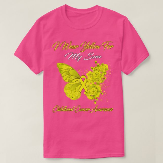 T-shirt Papillon Je Porte Jaune Pour Ma Danse Enfance Fils (Design devant)