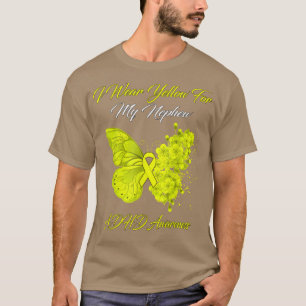 T-shirt Papillon Je Porte Jaune Pour Mon Nephew ADHD Award