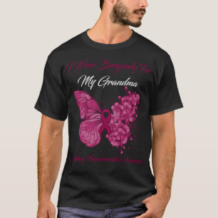 T-shirt Papillon Je Porte La Bourgogne Pour Ma Grand-Mère
