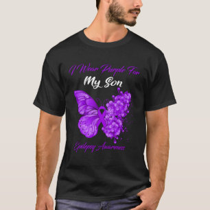 T-shirt Papillon Je Porte Le Violet Pour Mon Fils Epilepsi