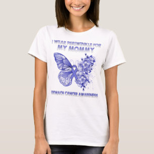 T-shirt Papillon Je Porte Périwinkle pour ma maman Stomach