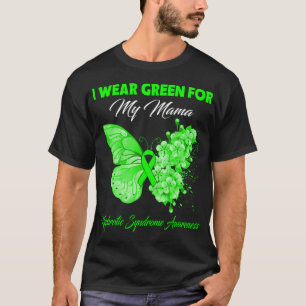 T-shirt Papillon Je Porte Vert Pour Ma Grand-Mère Néphroti