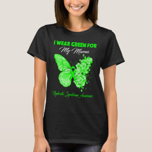 T-shirt Papillon Je Porte Vert Pour Ma Mama Syndre Néphrot