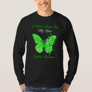 T-shirt Papillon Je Porte Vert Pour Ma Nièce Scoliosis Awa