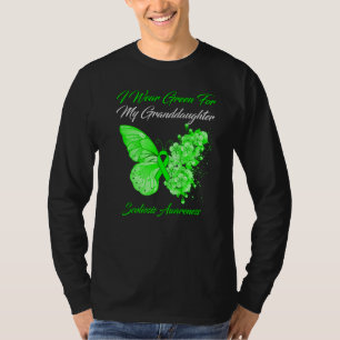 T-shirt Papillon Je Porte Vert Pour Ma Petite-Fille Scolio