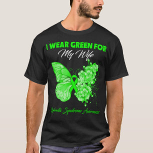 T-shirt Papillon Je Porte Vert Pour Ma Soeur Syn Néphrotiq