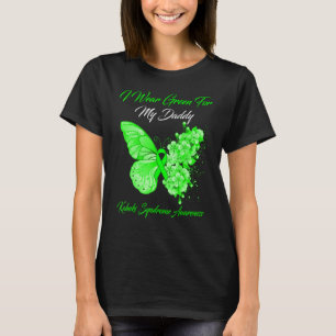 T-shirt Papillon Je Porte Vert Pour Mon Papa Kabuki Syndro